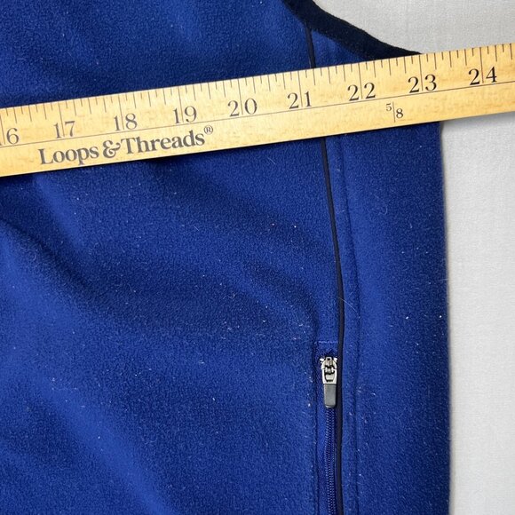 Tommy Hilfiger Golf Mens XL Outdoor Nautical Blue Fleece Vest Full Zip Pockets - Picture 5 of 7